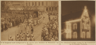 870614 Collage van 2 foto's betreffende de viering van de lustrumfeesten in Utrecht, ter gelegenheid van het 58e ...